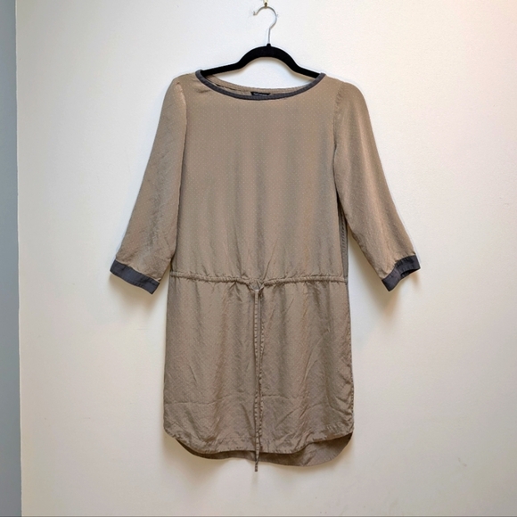 Club Monaco Blake Pindot Dress | 100% Silk Nude Dress - Picture 5 of 5